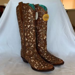rose gold corral boots